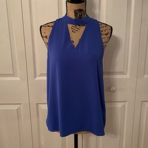 Blue V-Neck Top